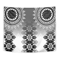 New Zealand Tapestry Poutama Mix Gray Taniko Inspired Art LT05