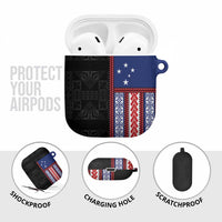 Samoa Flag AirPods Case Ula Fala With Samoan Siapo - Polynesian Pride