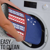 Samoa Flag Bathroom Set Ula Fala With Samoan Siapo - Polynesian Pride