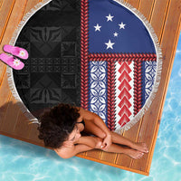 Samoa Flag Beach Blanket Ula Fala With Samoan Siapo - Polynesian Pride
