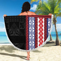 Samoa Flag Beach Blanket Ula Fala With Samoan Siapo - Polynesian Pride