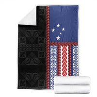 Samoa Flag Blanket Ula Fala With Samoan Siapo - Polynesian Pride