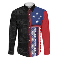 Samoa Flag Family Matching Summer Maxi Dress and Hawaiian Shirt Ula Fala With Samoan Siapo - Polynesian Pride