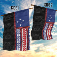 Samoa Flag Garden Flag Ula Fala With Samoan Siapo - Polynesian Pride