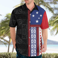Samoa Flag Hawaiian Shirt Ula Fala With Samoan Siapo - Polynesian Pride