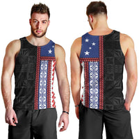 Samoa Flag Men Tank Top Ula Fala With Samoan Siapo - Polynesian Pride