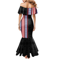 Samoa Flag Mermaid Dress Ula Fala With Samoan Siapo - Polynesian Pride