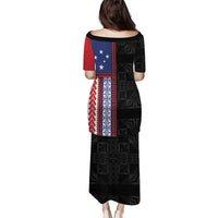 Samoa Flag Puletasi Ula Fala With Samoan Siapo LT05 - Polynesian Pride