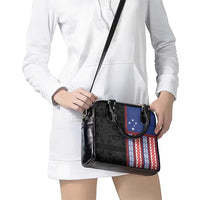 Samoa Flag Shoulder Handbag Ula Fala With Samoan Siapo - Polynesian Pride