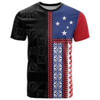 Samoa Flag T Shirt Ula Fala With Samoan Siapo - Polynesian Pride