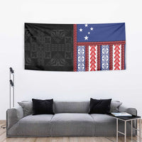 Samoa Flag Tapestry Ula Fala With Samoan Siapo - Polynesian Pride