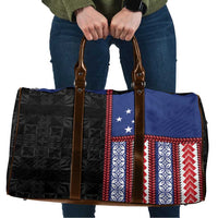Samoa Flag Travel Bag Ula Fala With Samoan Siapo - Polynesian Pride