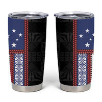 Samoa Flag Tumbler Cup Ula Fala With Samoan Siapo - Polynesian Pride