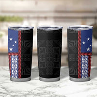 Samoa Flag Tumbler Cup Ula Fala With Samoan Siapo - Polynesian Pride