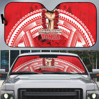 Tonga Rugby Mate Ma'a Auto Sun Shade Tongan Pride Unique Style LT05 Red - Polynesian Pride