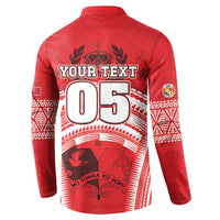 Custom Tonga Rugby Mate Ma'a Button Sweatshirt Tongan Pride Unique Style - Polynesian Pride