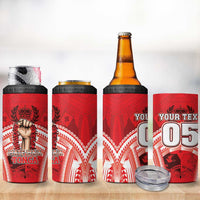 Custom Tonga Rugby Mate Ma'a 4 in 1 Can Cooler Tumbler Tongan Pride Unique Style - Polynesian Pride
