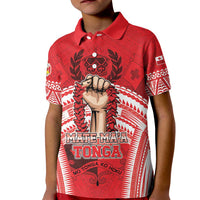Custom Tonga Rugby Mate Ma'a Kid Polo Shirt Tongan Pride Unique Style - Polynesian Pride