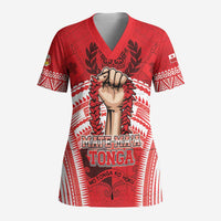 Custom Tonga Rugby Mate Ma'a Scrub Top Tongan Pride Unique Style - Polynesian Pride