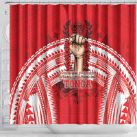 Tonga Rugby Mate Ma'a Shower Curtain Tongan Pride Unique Style - Polynesian Pride