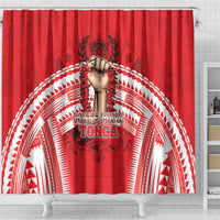 Tonga Rugby Mate Ma'a Shower Curtain Tongan Pride Unique Style - Polynesian Pride