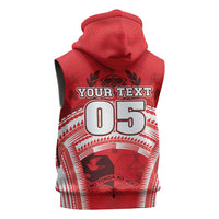 Custom Tonga Rugby Mate Ma'a Sleeveless Hoodie Tongan Pride Unique Style - Polynesian Pride