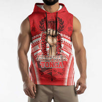 Custom Tonga Rugby Mate Ma'a Sleeveless Hoodie Tongan Pride Unique Style - Polynesian Pride