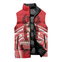 Custom Tonga Rugby Mate Ma'a Sleeveless Puffer Jacket Tongan Pride Unique Style - Polynesian Pride