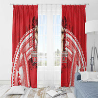 Tonga Rugby Mate Ma'a Window Curtain Tongan Pride Unique Style - Polynesian Pride