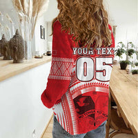 Custom Tonga Rugby Mate Ma'a Women Casual Shirt Tongan Pride Unique Style - Polynesian Pride