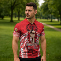 Custom Tonga Rugby Mate Ma'a Zipper Polo Shirt Tongan Pride Unique Style - Polynesian Pride