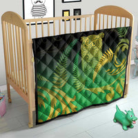 New Zealand Aotearoa Ruru Quilt Maori Fern Art Green