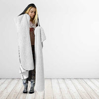 New Zealand Aotearoa Ruru Hooded Blanket Maori Fern Art Black