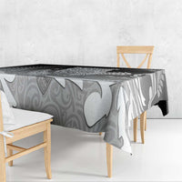 New Zealand Aotearoa Ruru Tablecloth Maori Fern Art Black