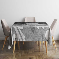 New Zealand Aotearoa Ruru Tablecloth Maori Fern Art Black