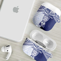 Northern Mariana Islands And Guam AirPods Case Latte Stone With Tribal Pattern