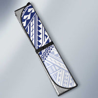 Northern Mariana Islands And Guam Auto Sun Shade Latte Stone With Tribal Pattern