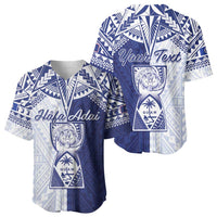 Personalised Northern Mariana Islands And Guam Baseball Jersey Latte Stone With Tribal Pattern