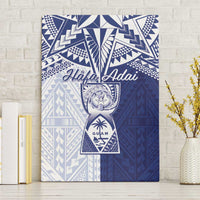 Northern Mariana Islands And Guam Canvas Wall Art Latte Stone With Tribal Pattern