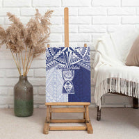 Northern Mariana Islands And Guam Canvas Wall Art Latte Stone With Tribal Pattern