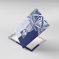 Northern Mariana Islands And Guam Canvas Wall Art Latte Stone With Tribal Pattern