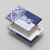 Northern Mariana Islands And Guam Canvas Wall Art Latte Stone With Tribal Pattern