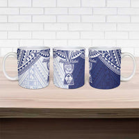 Northern Mariana Islands And Guam Ceramic Mug Latte Stone With Tribal Pattern