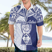 Personalised Northern Mariana Islands And Guam Hawaiian Shirt Latte Stone With Tribal Pattern