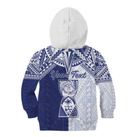 Personalised Northern Mariana Islands And Guam Kid Hoodie Latte Stone With Tribal Pattern