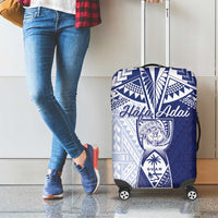 Northern Mariana Islands And Guam Luggage Cover Latte Stone With Tribal Pattern