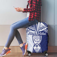 Northern Mariana Islands And Guam Luggage Cover Latte Stone With Tribal Pattern