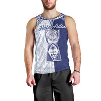 Personalised Northern Mariana Islands And Guam Men Tank Top Latte Stone With Tribal Pattern