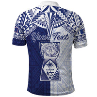 Personalised Northern Mariana Islands And Guam Polo Shirt Latte Stone With Tribal Pattern