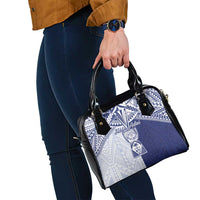 Northern Mariana Islands And Guam Shoulder Handbag Latte Stone With Tribal Pattern